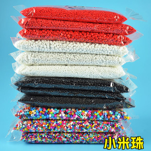 混色红色白色黑色2mm3mm4mm称斤装米珠实色石制米珠 DIY米珠饰品