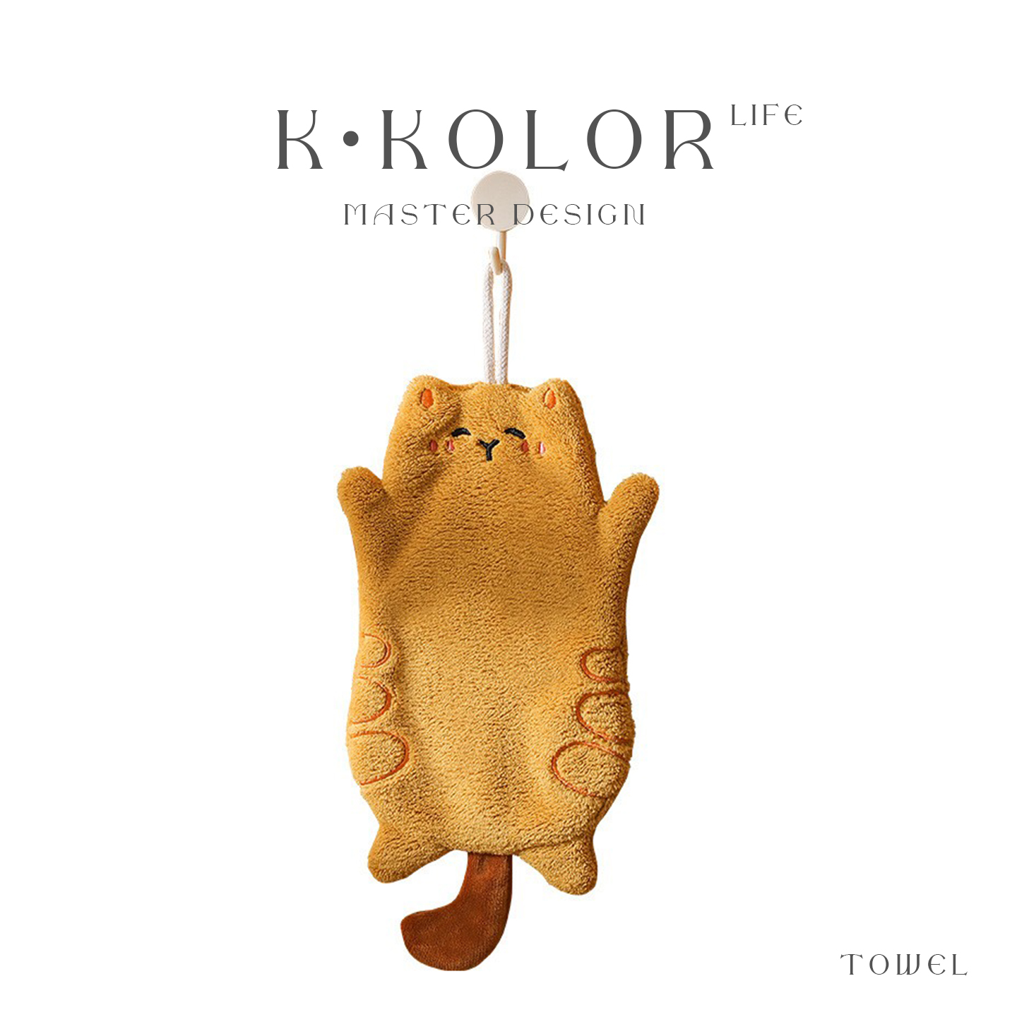 可爱小猫擦手巾吸水速干方巾