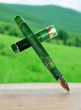 2024袋鼠凯格露316钢笔世纪豆腐螺旋帽铱金笔书写练字商务墨绿色