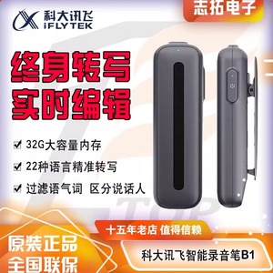科大讯飞录音笔B1  专业高清降噪会议录音转文字带实时翻译B1Y20J
