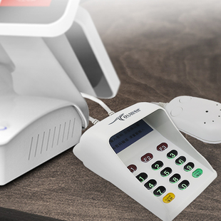 9825密码 白色 键盘 外接防窥 USB 数字带语音pos终端机 小袋鼠DS