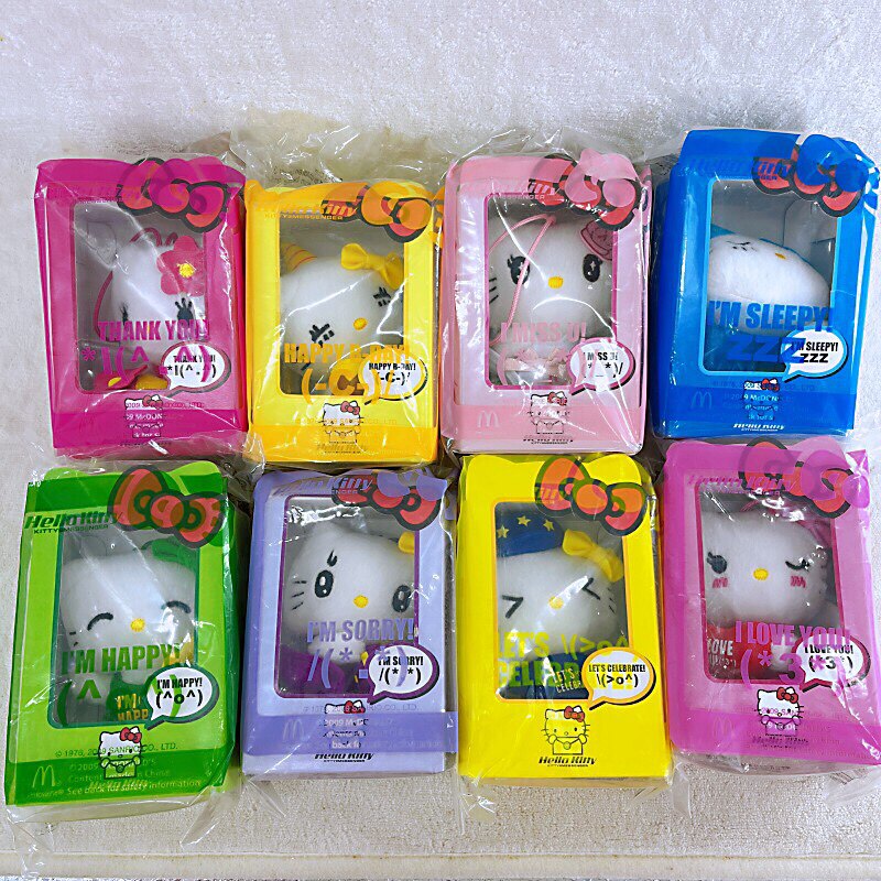 香港零食物语hello Kitty全套八只收藏级精品全新保存完整未拆封