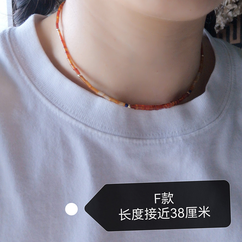 徐E（ 款F1串）原创串珠设计 中式风格玛瑙珠渐变色镀金短款项链,特色手工艺,其他特色工艺品,淘宝优惠券,粉丝福利购,淘宝优惠卷