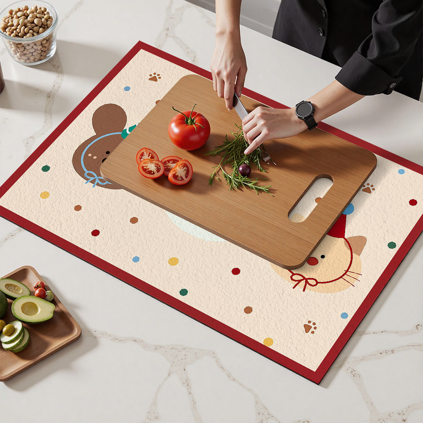 卡通洗手间水槽洗碗池沥水垫厨房砧板台面吸水硅藻泥防滑垫保护垫,居家布艺,厨房地垫,淘宝优惠券,粉丝福利购,淘宝优惠卷