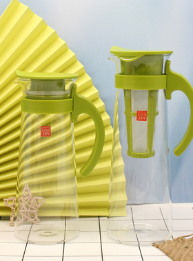 乐扣乐扣耐热玻璃热水壶冷水壶LLG605果汁壶1000ML韩式冲泡咖啡壶