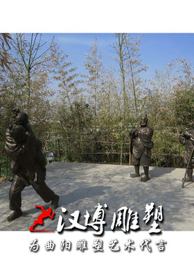 孝文化主题行佣供母故事玻璃钢人物铸铜雕塑景观园林加工定制做