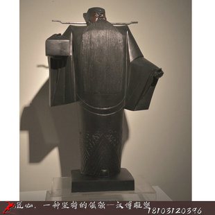 抽象人物包拯古代清廉人物玻璃钢雕塑制作户外园林室内博物馆雕塑