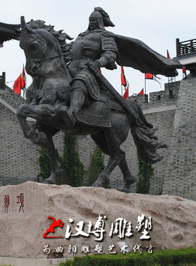 骑马玻璃钢艺术风园林大型仿铜
