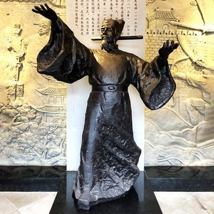 古代名人文天祥雕像历史文化人物玻璃钢铸铜雕塑定制广场公园摆件