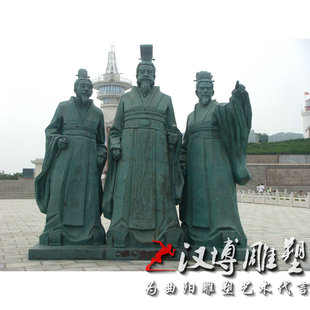 左起李斯秦始皇宰相徐福雕塑古代古代名人雕塑皇帝雕塑城市雕塑