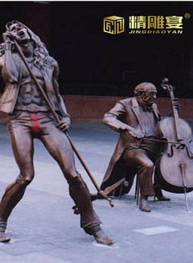 音乐主题风商业街城市广场铜雕