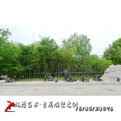 王羲之小孩子古代人物雕塑