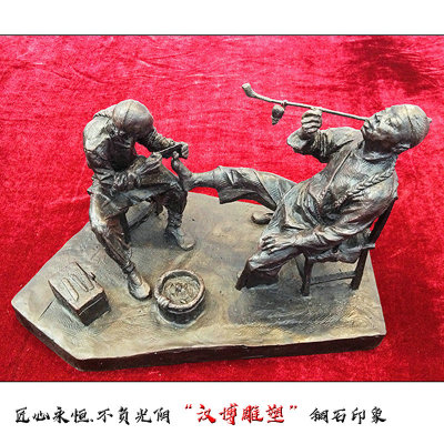 古代人物民俗景观园林落地摆件