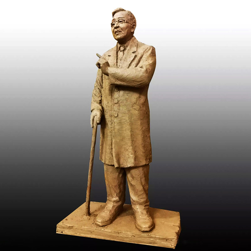 华罗庚玻璃钢人物雕像户外城市景观大型不锈钢金属地标铸铜雕塑