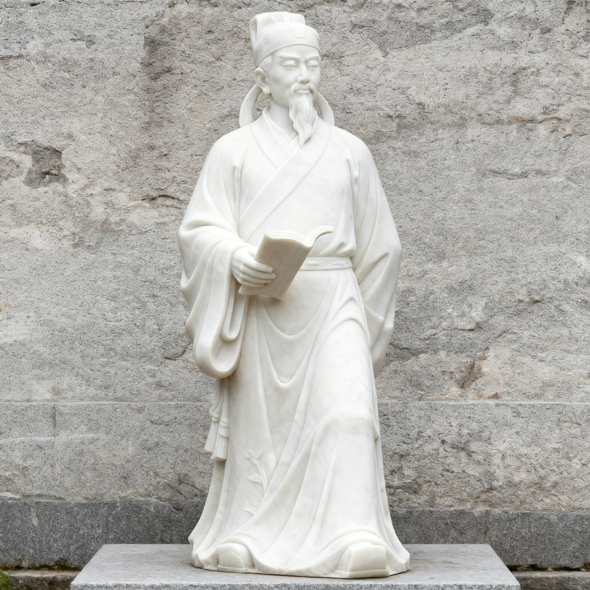 古代人物石雕塑历史名人苏东坡雕像汉白玉石雕定制户外园林雕像