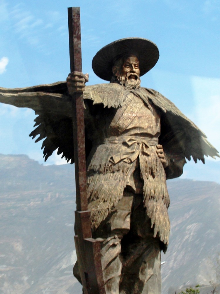 大禹像古代人物雕塑玻璃钢铸铜雕像定制大型广场公园户外园林景观