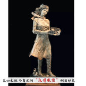 校园文化艺术人物创作玻璃钢树脂铸铜材质室内落地摆件城市雕塑