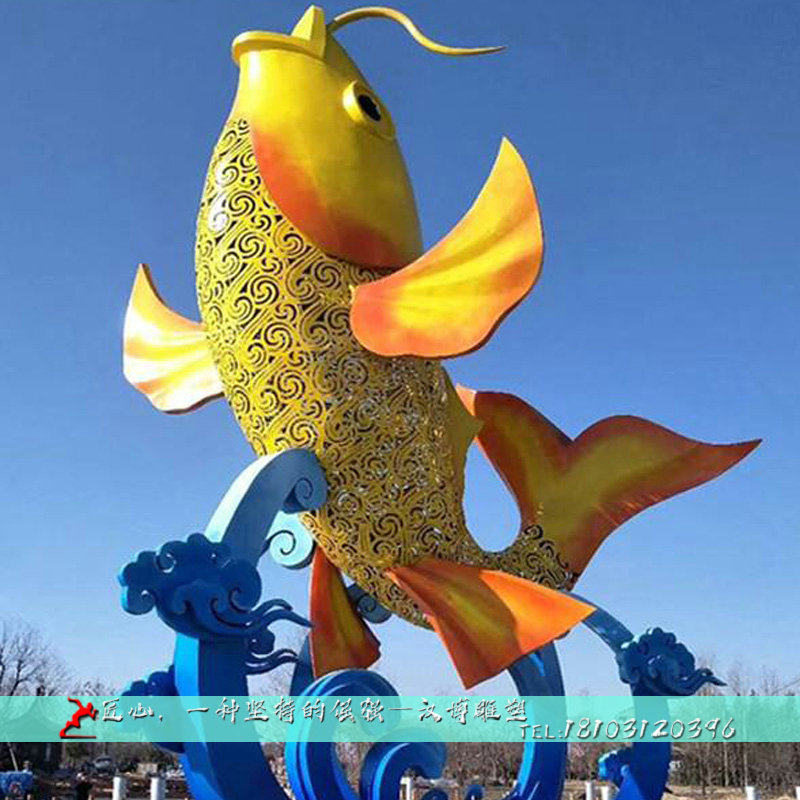 户外大型彩绘雕塑品定制园林景观玻璃钢仿铜动物雕像广场卡通雕塑