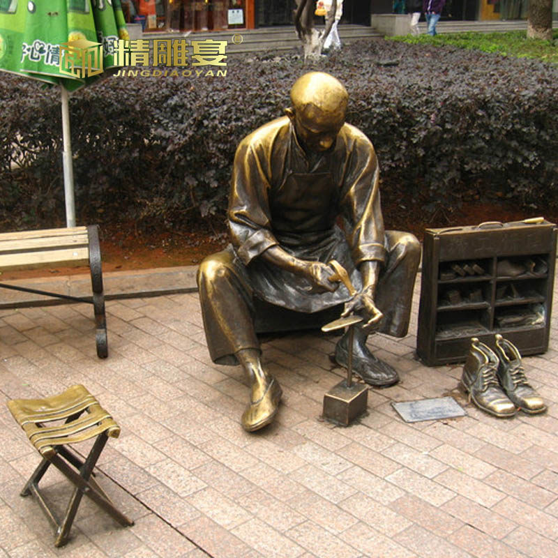 民俗商业街玻璃钢公园城市雕塑
