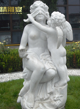 大型汉白玉雕塑像园林景观定制
