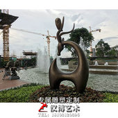 小鹿雕塑公园摆放雕塑铸铜材质抽象鹿雕塑玻璃钢雕塑制作广场雕塑