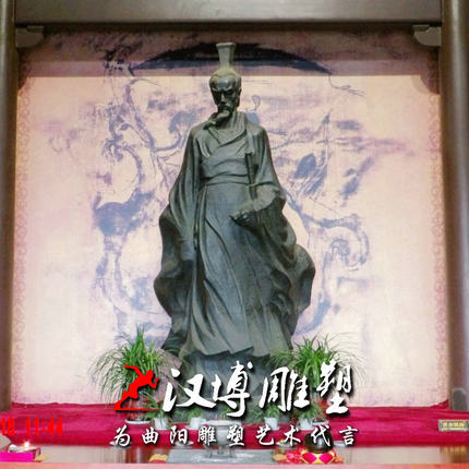 玻璃钢著名人物诗人屈原端午节铸铜雕塑景观园林公园文化馆博物馆