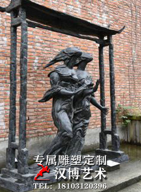 玻璃钢景观大型人物雕塑