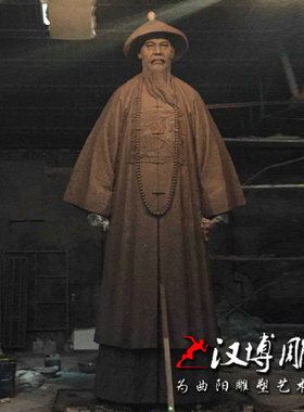 古代人物玻璃钢景观园林手工铜雕