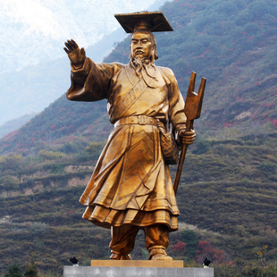 大禹人物铸铜雕像玻璃钢人物雕塑定制大型广场公园园林景观铜雕