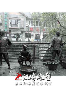 玻璃钢文化海边人物雕塑