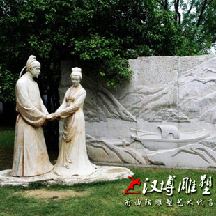 汉白玉古代名人雕像关汉卿戏曲作家雕塑大型校园城市广场景观小品