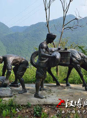 文化玻璃钢园林纪念馆景观铜雕