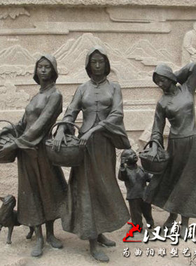 古代人物雕塑传统文化景观小品