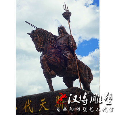 成吉思汗蒙古骑马户外雕塑定制