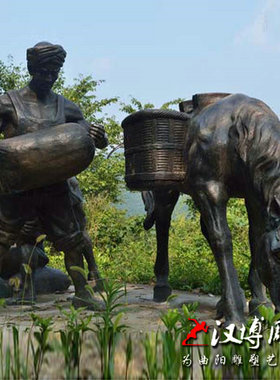 传统文化古代丝绸之路公园雕像
