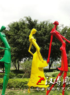 抽象人物商业街雕塑艺术品服装厂