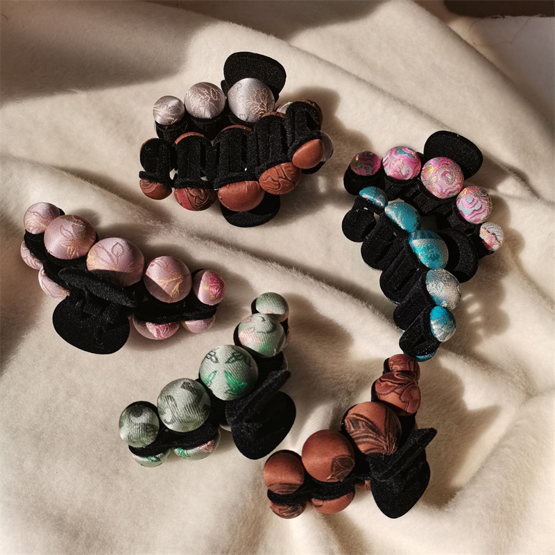 手工真丝绸饰品景玥抓夹鲨鱼夹