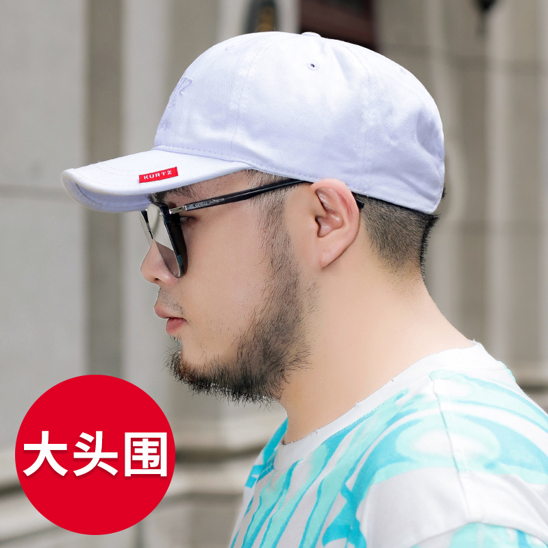 帽子男大头围鸭舌帽显脸小夏季
