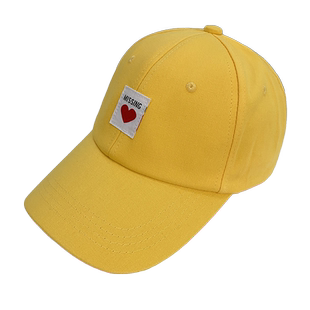 黄色帽子女韩版个性棒球帽ins潮牌秋天 百搭小黄帽秋季鸭舌帽男款