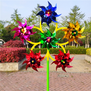 50个新款 儿童玩具活动厂家大风车夜市地摊货节日礼物镭射七彩风车