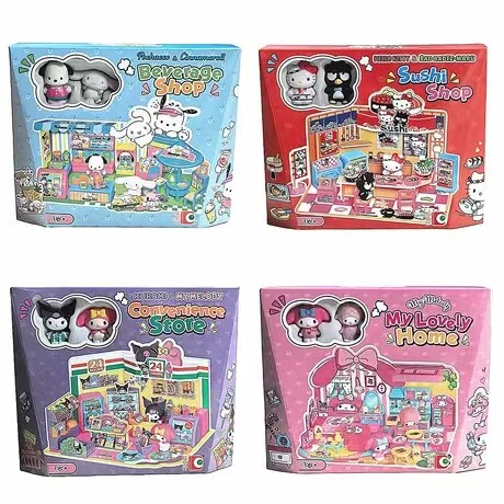 HelloKitty凯蒂猫街角物语饮品店寿司便利店店儿童过家家仿真玩具