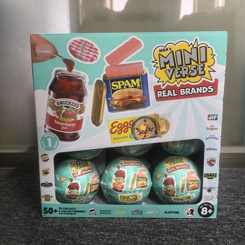 Miniverse迷你超市玩具盲球品牌食品零食球DIY超市摆件real brand