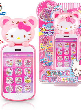 HELLO KITTY凯蒂猫时尚触屏手机KT50117仿真手机女孩声光音乐玩具