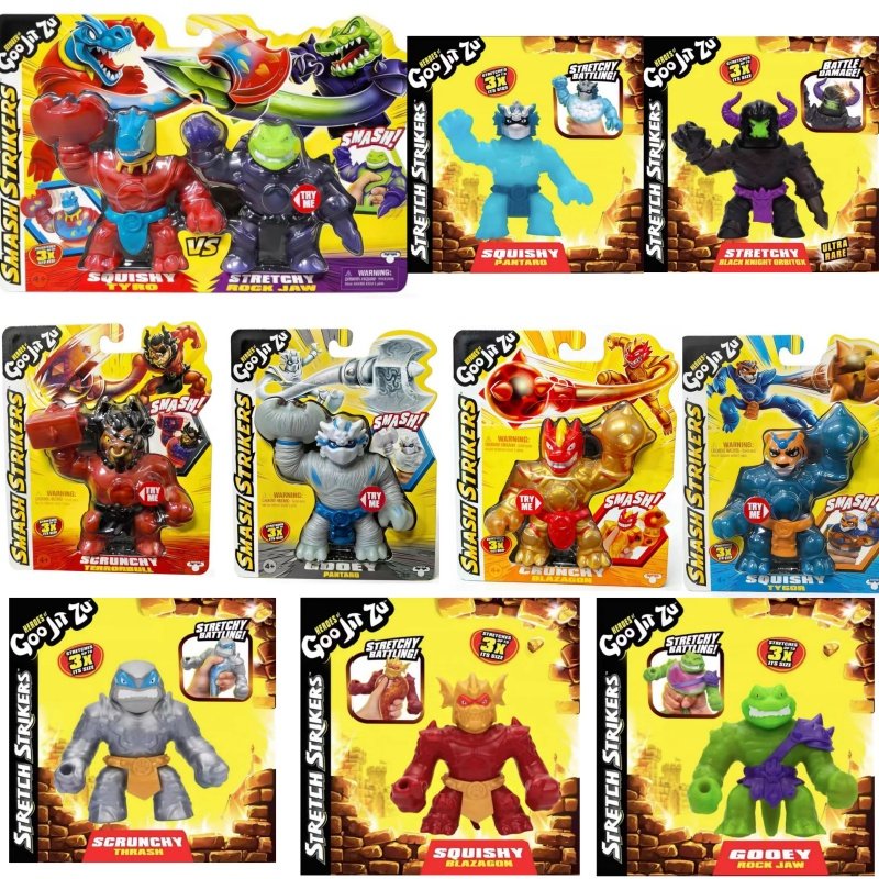 酷肌组战锤系列捏捏解压三头龙三面兽鳄鱼鲨鱼解压玩具儿童礼物