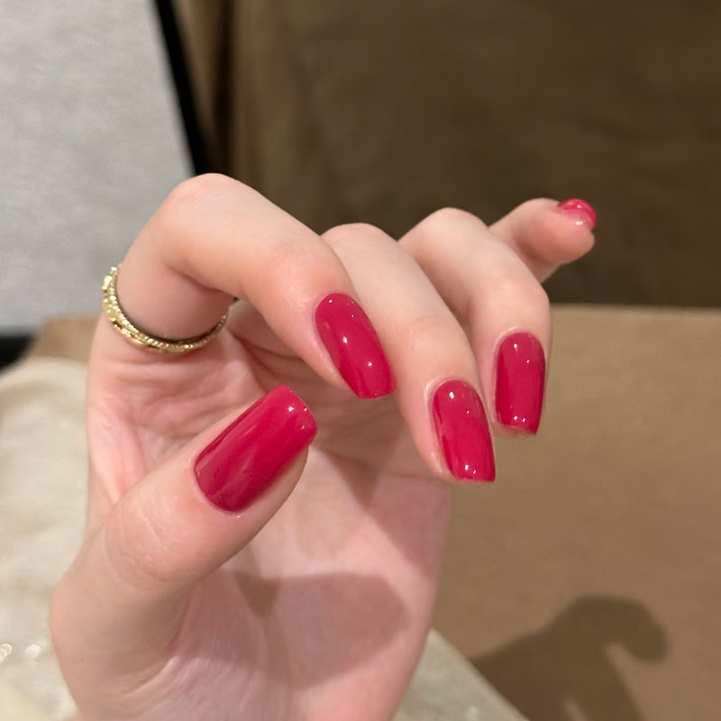 玫红色甲油胶美甲胶2026新款纯色美甲店专用光疗显白玫粉色树莓色
