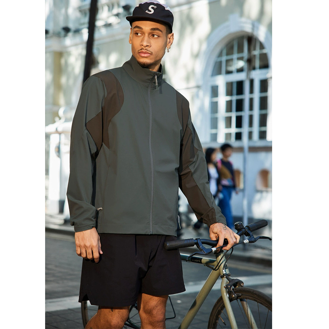 美式休闲运动风破风骑行外套春夏新品潮牌户外吸湿排汗薄上衣男士