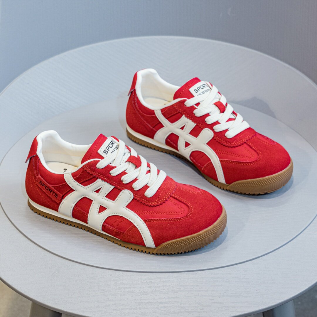 首谷正品真皮德训鞋女2026春季新款轻便百搭舒适软底休闲运动鞋子