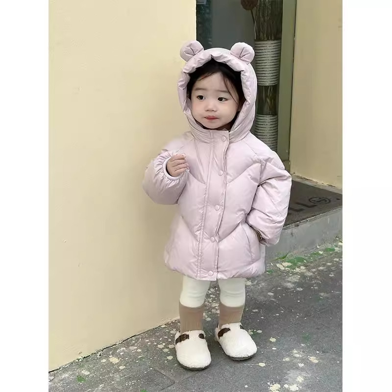 女童棉服儿童连帽棉衣外套2025洋气韩版加厚新款宝宝棉袄保暖小童