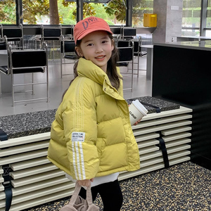 女童羽绒服冬季2024新款洋气男童宝宝儿童加厚保暖短款外套中小童