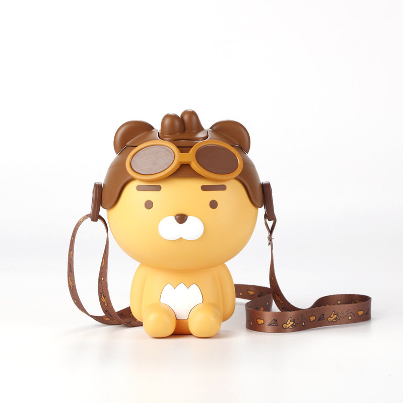 正版Kakao friends造型杯 飛行員翻蓋水杯斜挎包爆米花桶周邊在類目 餐飲具, 杯子/水杯/水壺, 杯套中 - 來自Buy2taobao.com提供專業的淘寶代購服務